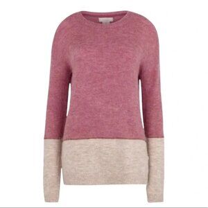 Fat Face Imogen Color Block Wool Alpaca Blend Sweater